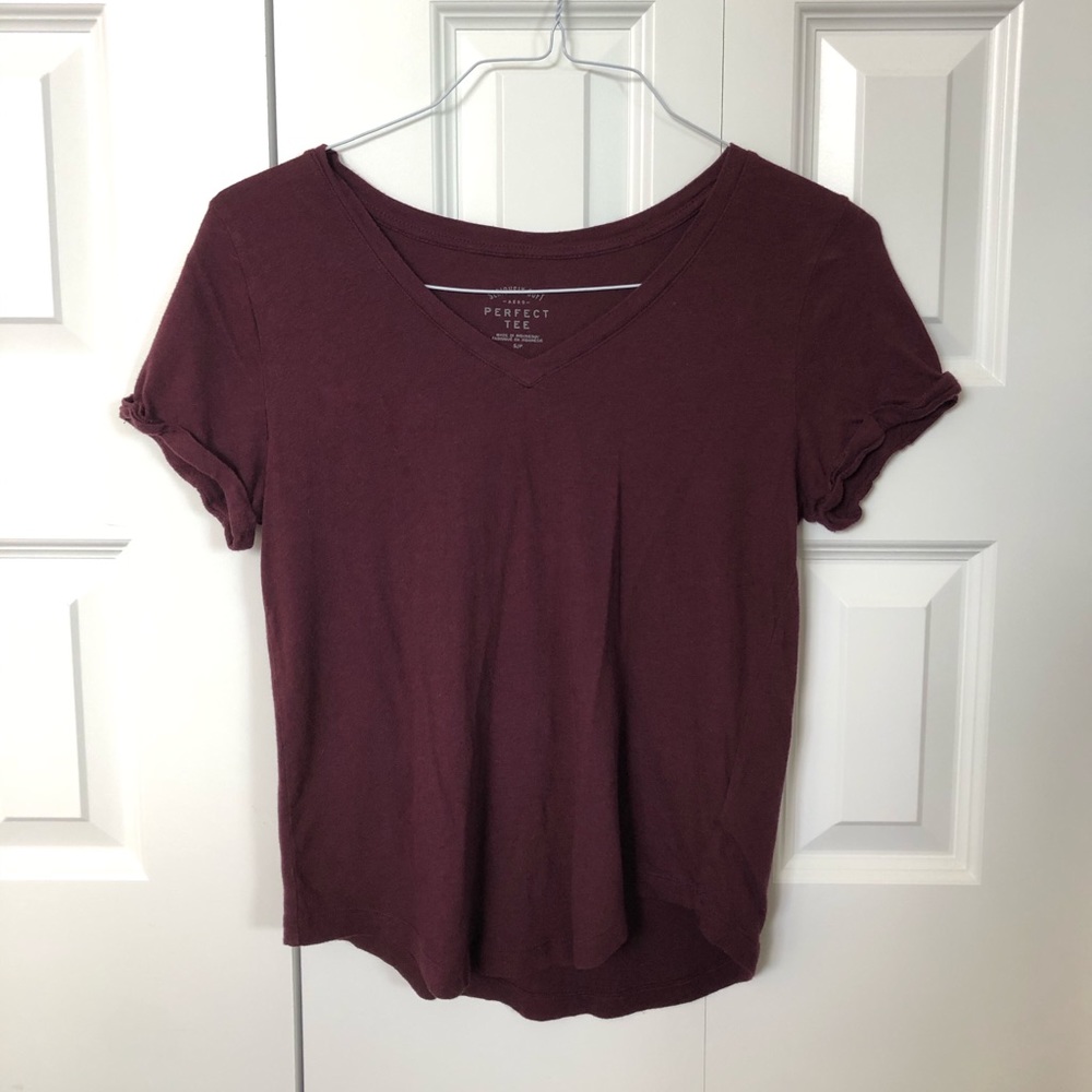 Maroon Aero V-neck